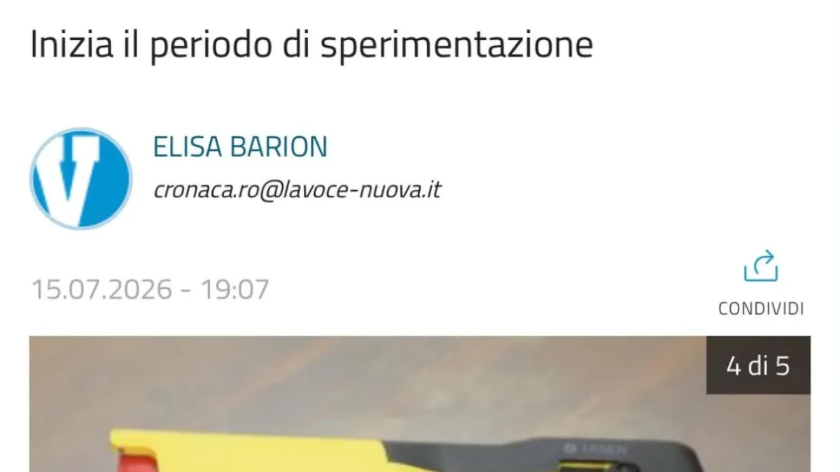 Va bene, facciamo la sperimentazione dei taser. Sono due anni che ne parlano e ora partirà questa benedetta prova sul “campo”.